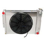 3 Row Aluminum Radiator with Shroud Fan for Chevy Camaro Pontiac Firebird (1967–1969)