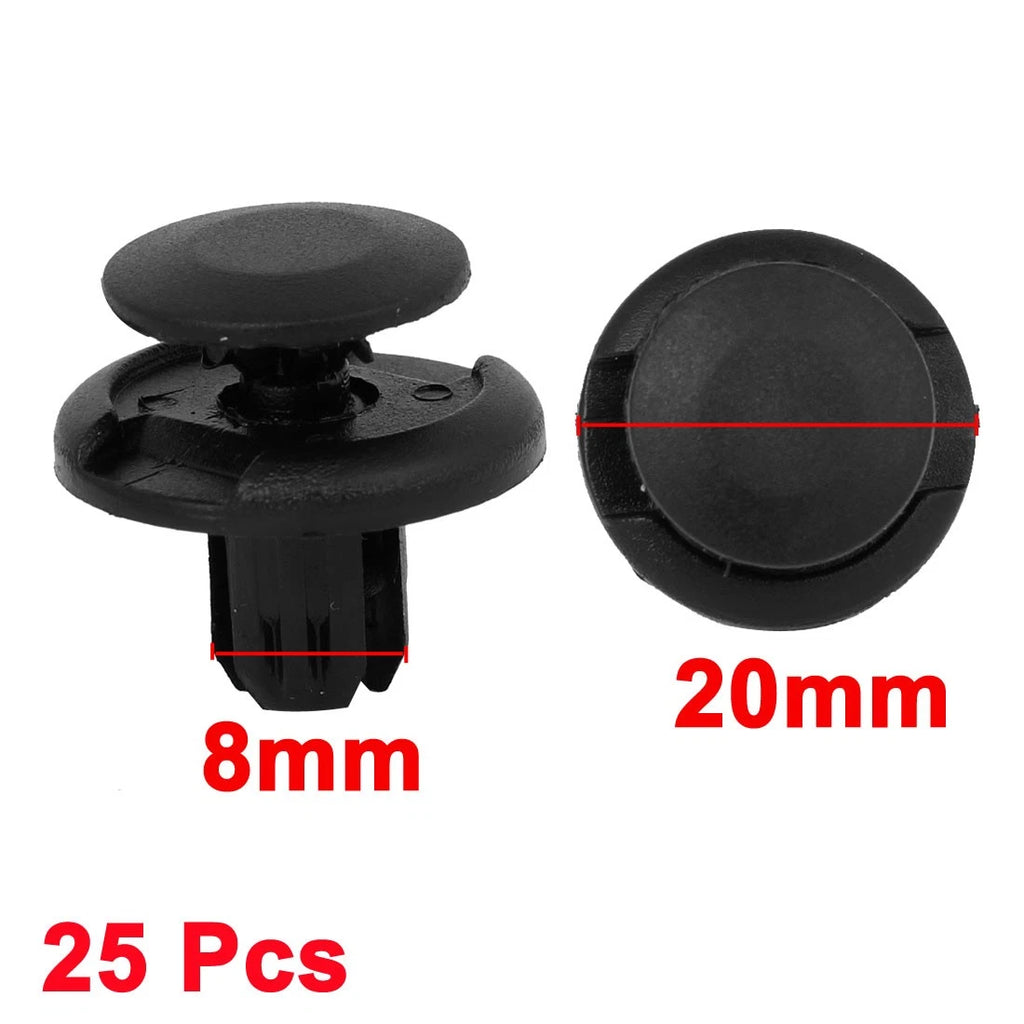 25 Pcs Push in Nylon Rivet Fastener Clip for Honda Accord 