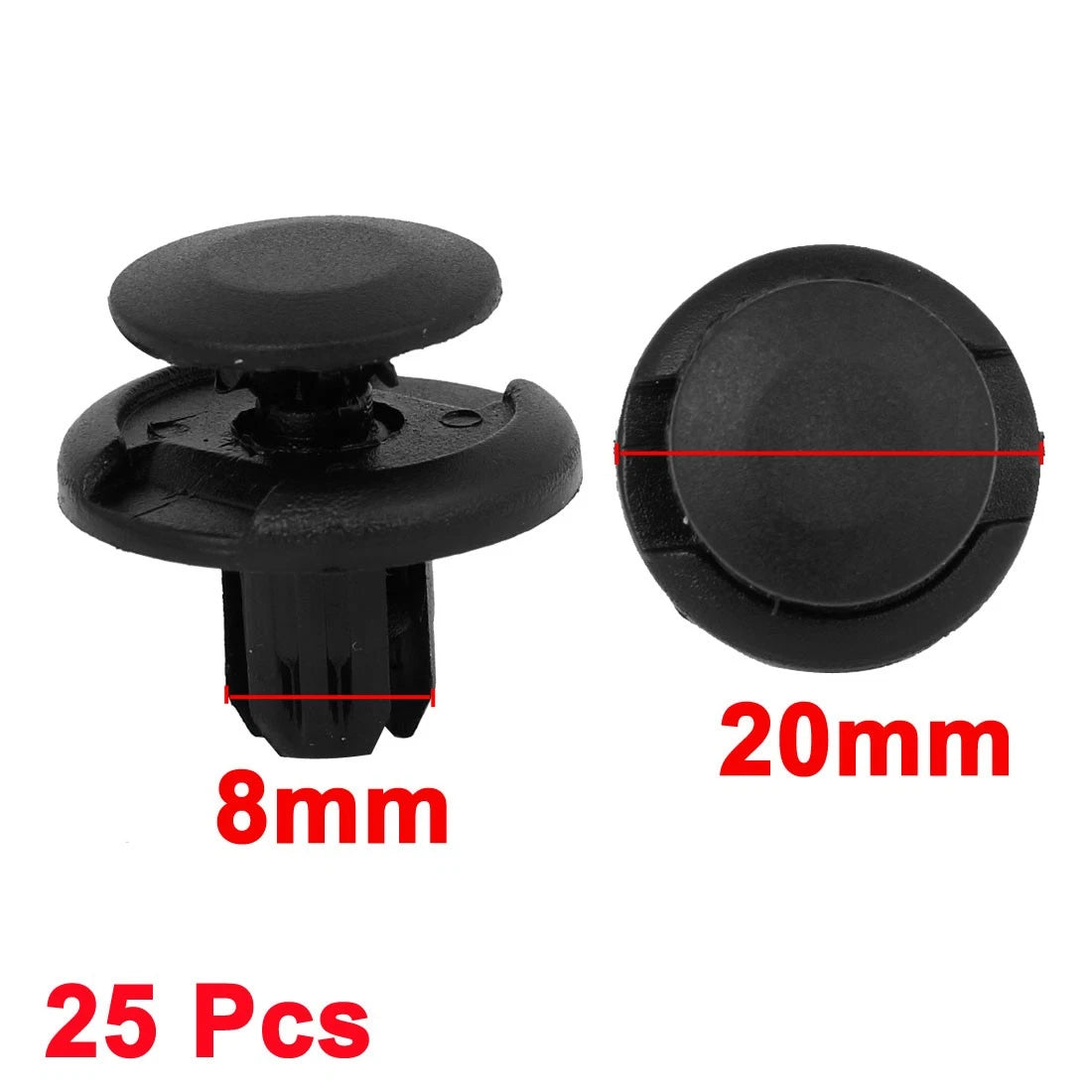 25 Pcs Push in Nylon Rivet Fastener Clip for Honda Accord 