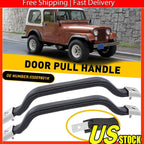 Set of 2 Black Door Pull Handles for Jeep Wrangler (1987–1995)