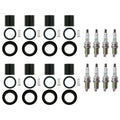 Set of 8 NGK V-Power Spark Plugs & Coil Boots for Aspen Durango Ram1500 Cherokee (2002–2009)