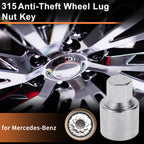 315 Wheel Lock Lug Nut for Mercedes-Benz (Locking Nut Key Socket)