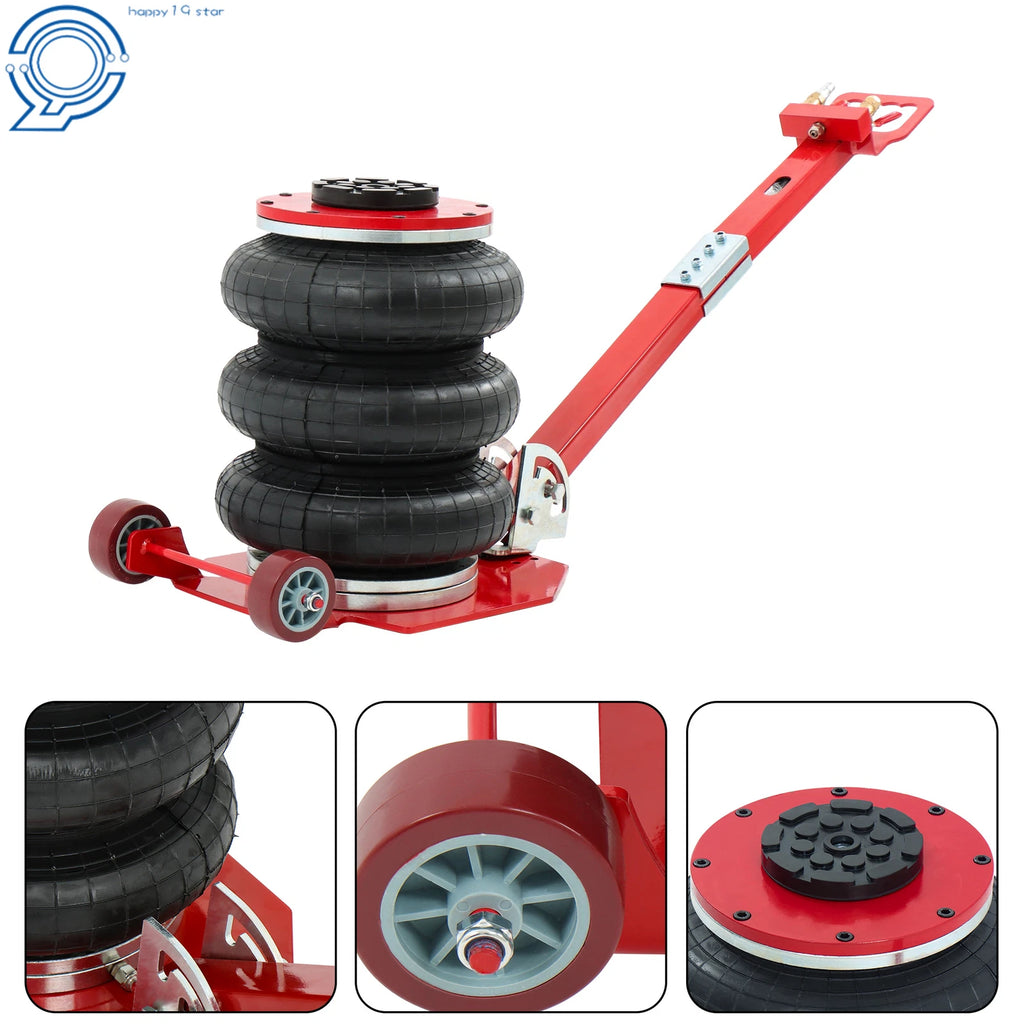 3 Ton Pneumatic Air Jack for Car SUV (17.7" Red)