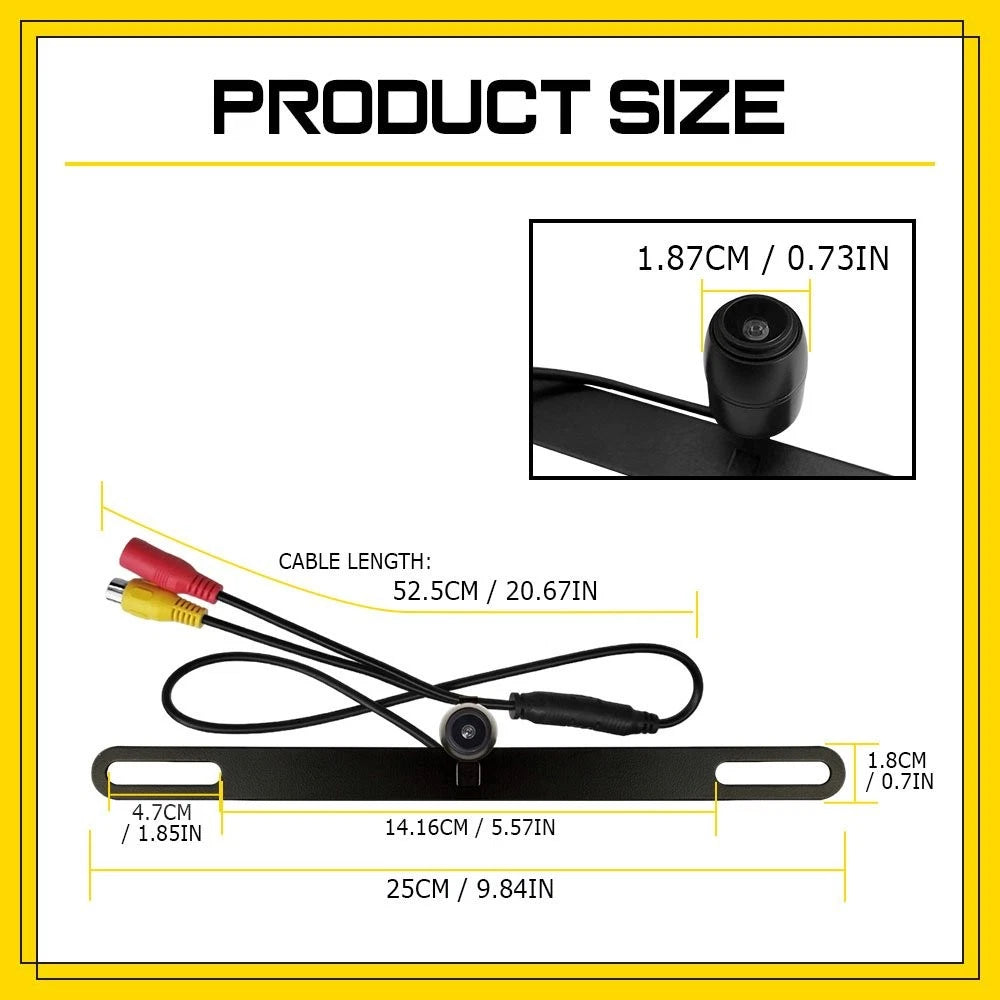 Backup Rear View Camera for - HD, Night Vision, Waterproof