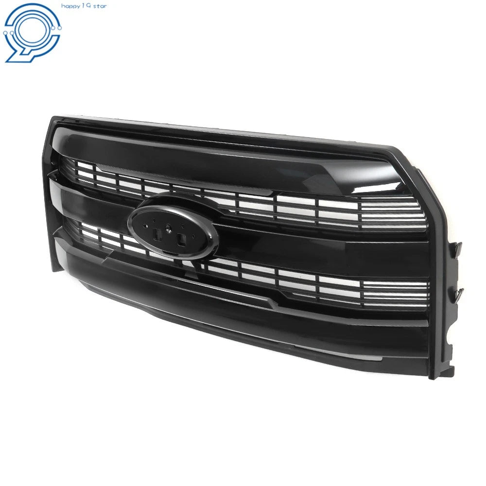 Front Grille for Ford F150 (2015–2017) Gloss Black King Ranch Style