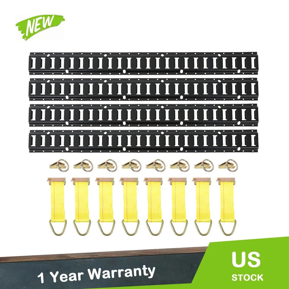 24 Pcs E-Track Tie Down Rail Kit for Universal Fitment (YYYY–YYYY)