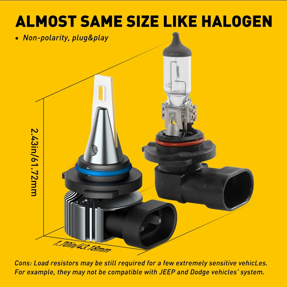 AUXITO 9006 LED Headlight Bulb Kit for Low Beam Fog Light (3000K)