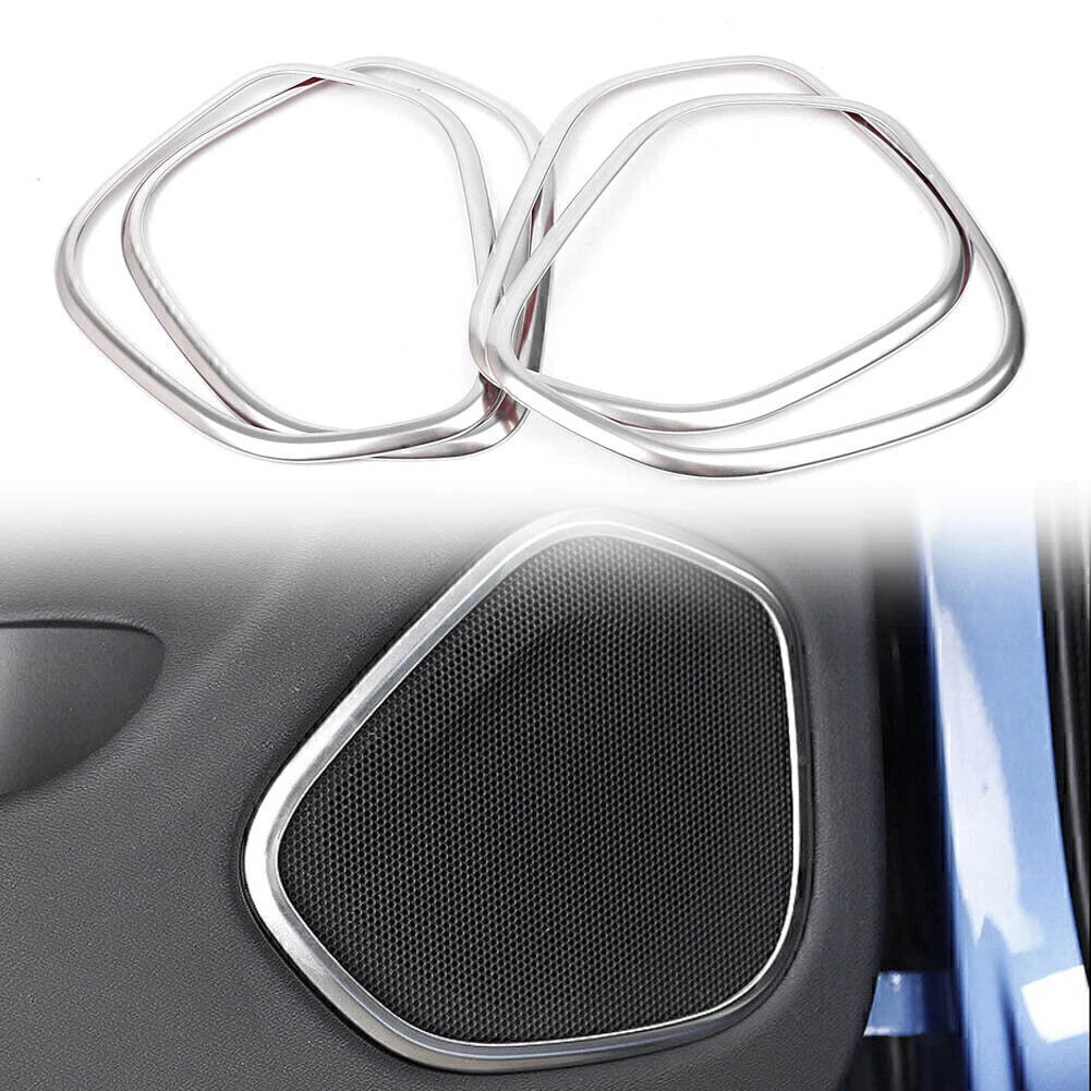 Set of 4 Stainless Steel Door Speaker Sound Cover Trim for Volvo XC60 (2018)