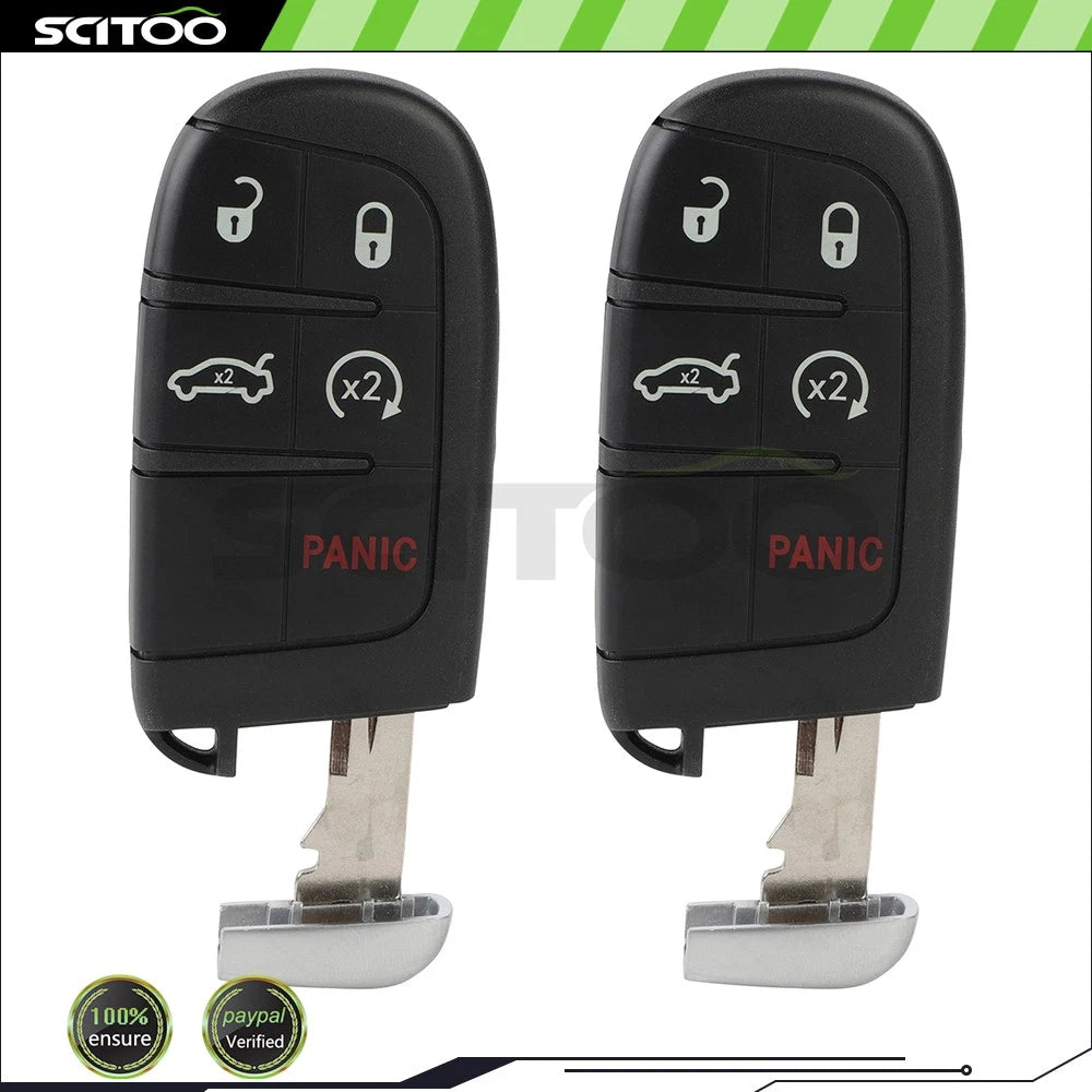 2 Keyless Entry Remote Fob 5 Buttons for Dodge Challenger (2015–2018)