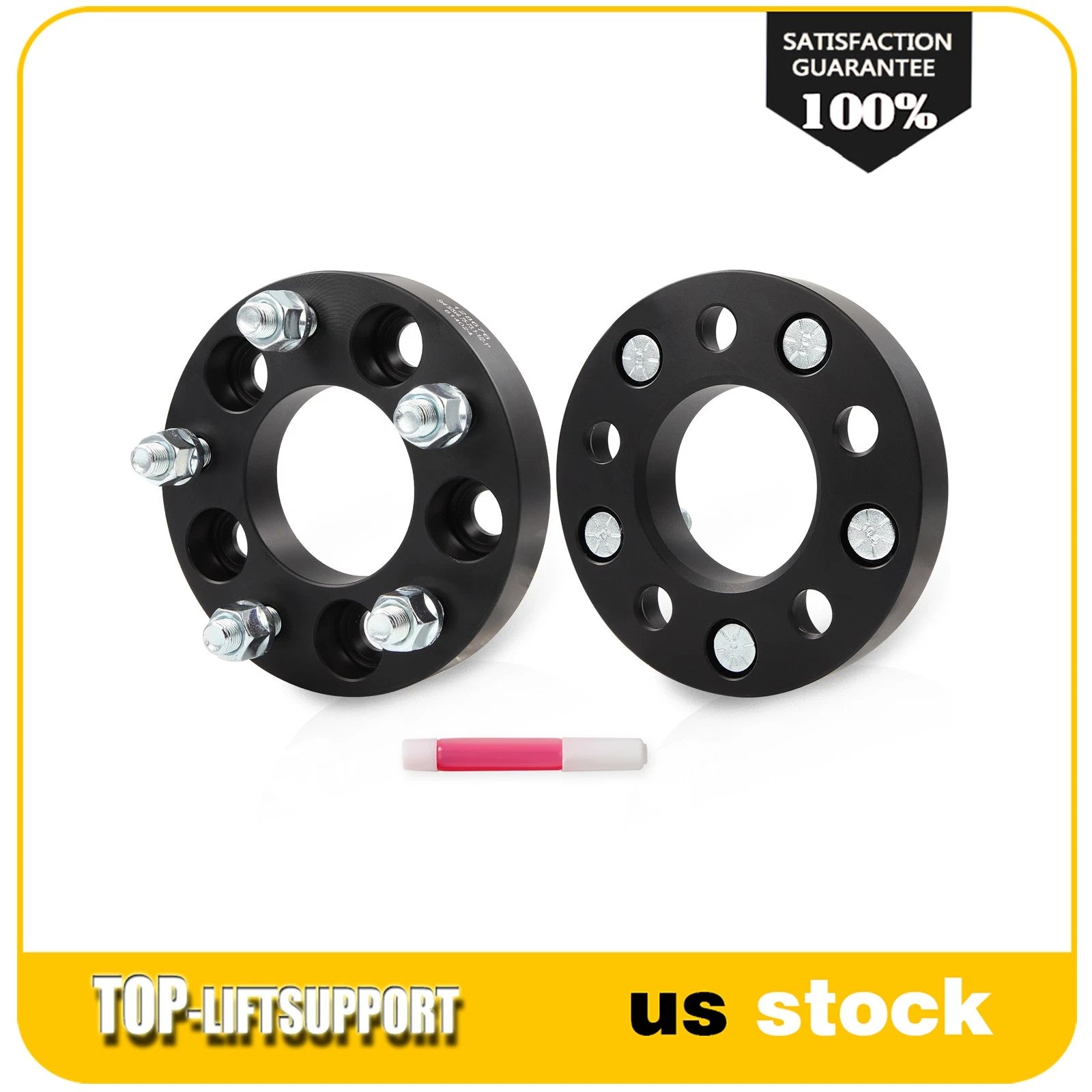 2X 1" Wheel Adapters 5x4.5 to 5x4.75 for Ford Jeep to Chevy 5 Lug Wheels