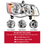 Right Side Headlight for Chrysler Town & Country, Dodge Grand Caravan (2008-2020)
