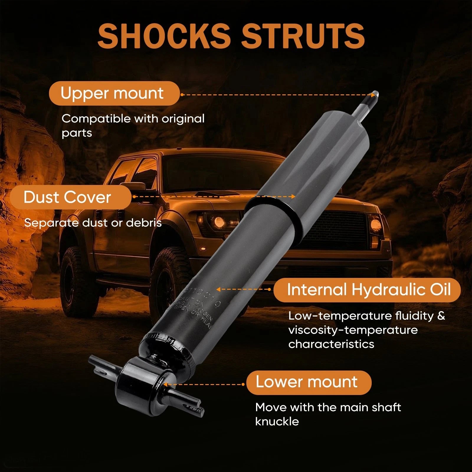 Set of 2 Struts for Mazda B2300 (2001-2009)