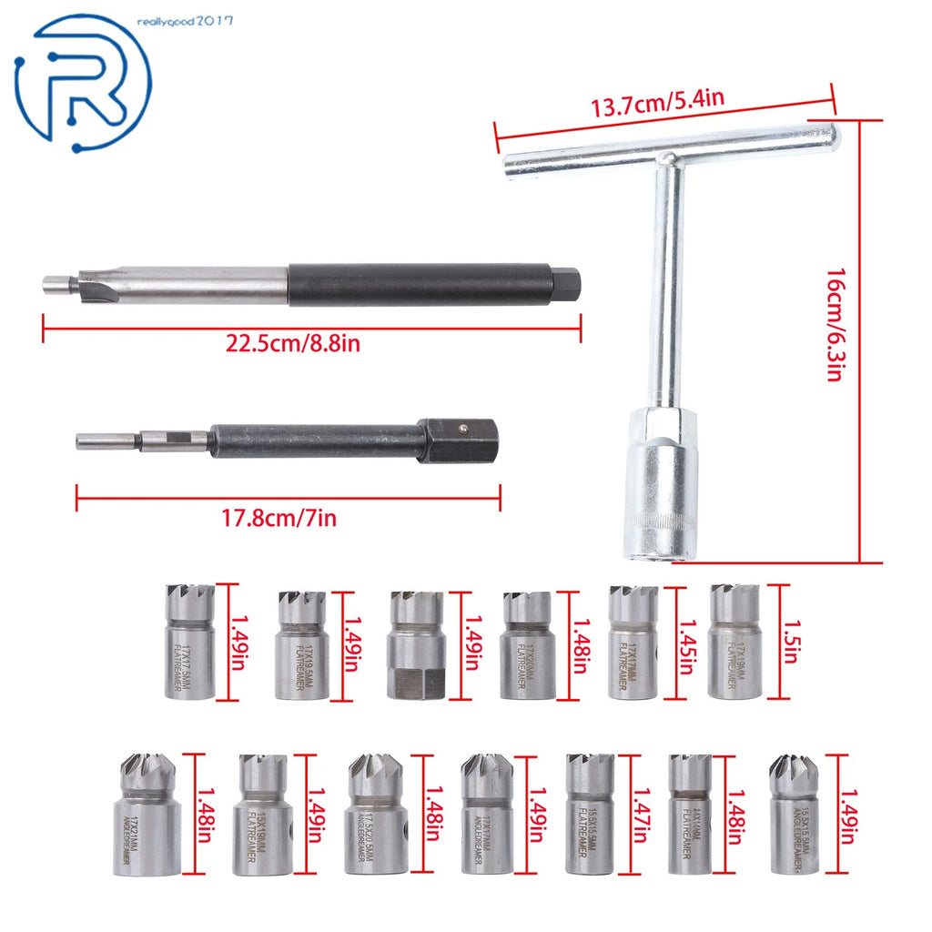 17 PCS Diesel Injector Cleaner Tool Set for