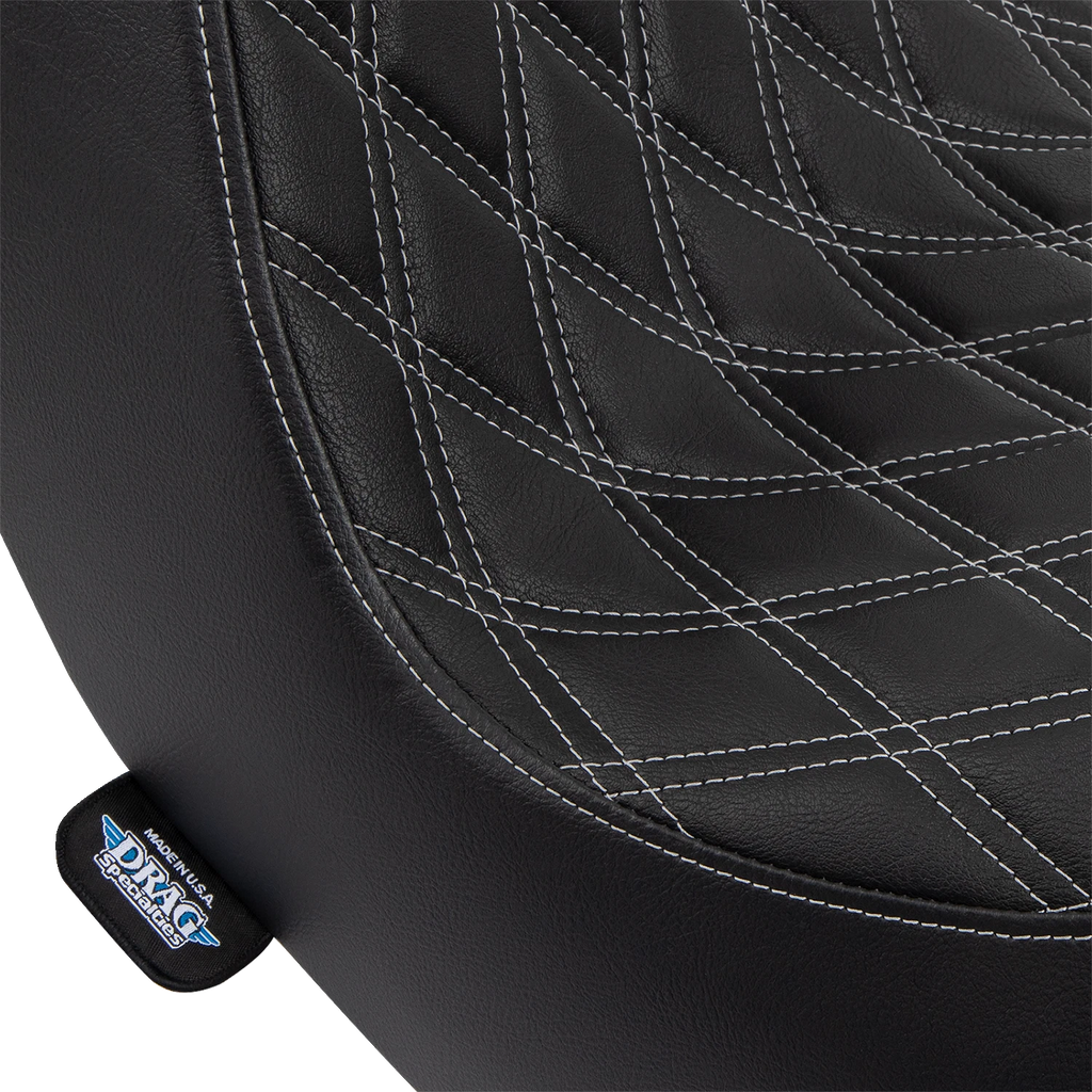 Predator III 2-Up Seat for Harley Davidson (2000–2023) - Double Diamond - Black/Silver