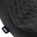 Predator III 2-Up Seat for Harley Davidson (2000–2023) - Double Diamond - Black/Silver