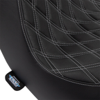 Predator III 2-Up Seat for Harley Davidson (2000–2023) - Double Diamond - Black/Silver
