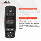 Front Left Master Power Window Control Switch for Dodge Charger (2011–2017)