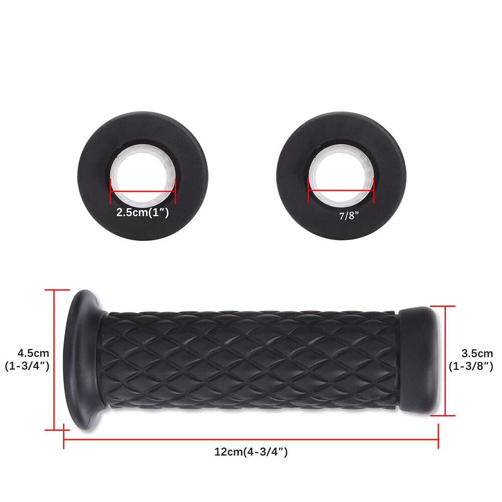 Rubber Gel Hand Grips for Yamaha YZF R1 R6 Suzuki (7/8" 1" Handle Bar)