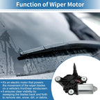 Rear Windscreen Wiper Motor for Ford KA (2008–2016), Fiat 500 (2007–2025) 3 Pin