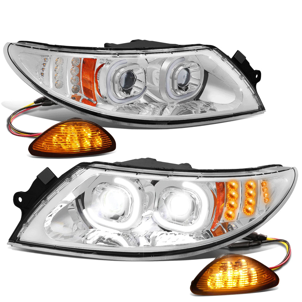 LED DRL Projector Headlights + Side Marker for International 4300 4400 4100 (2002–2016)