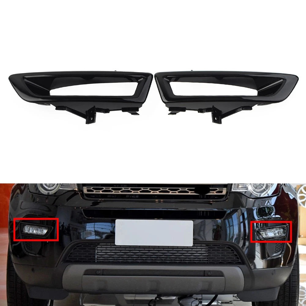 Front Fog Light Lamp Black Cover Trim for Land Rover Discovery Sport (2015–2018)