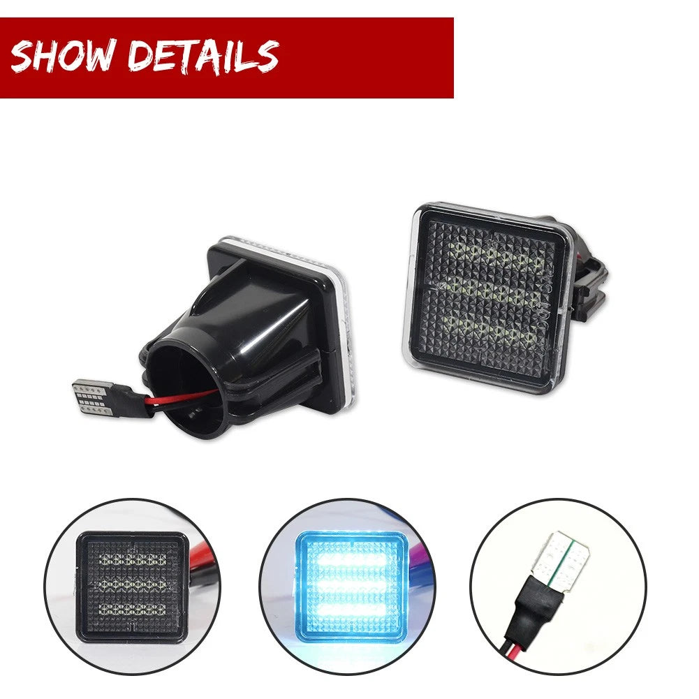 Set of 2 Ice Blue LED License Plate Lights for Toyota Tacoma Tundra (2016–2022)