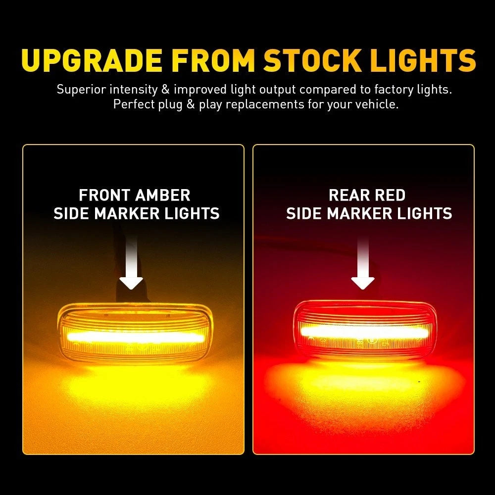 Set of 4 LED Side Marker Lights for Dodge RAM 2500HD 3500HD (2010–2018)