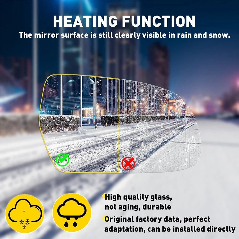 Heated Mirror Glass w/Backing for Audi A5 Quattro S4 (2008–2017)