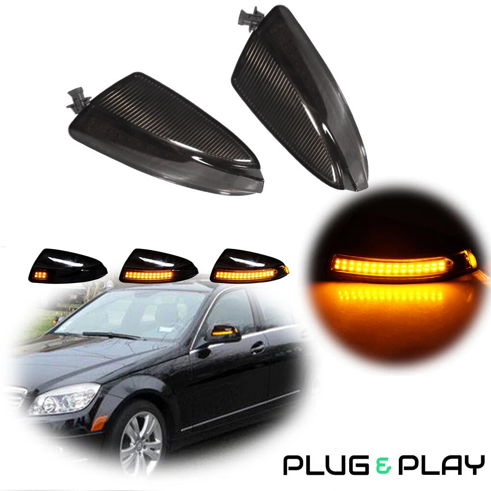 2X Dynamic Amber LED Side Mirror Lamp for Mercedes Benz W164