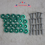 20 pcs Green Billet Aluminum Fender Washer for Universal Fit