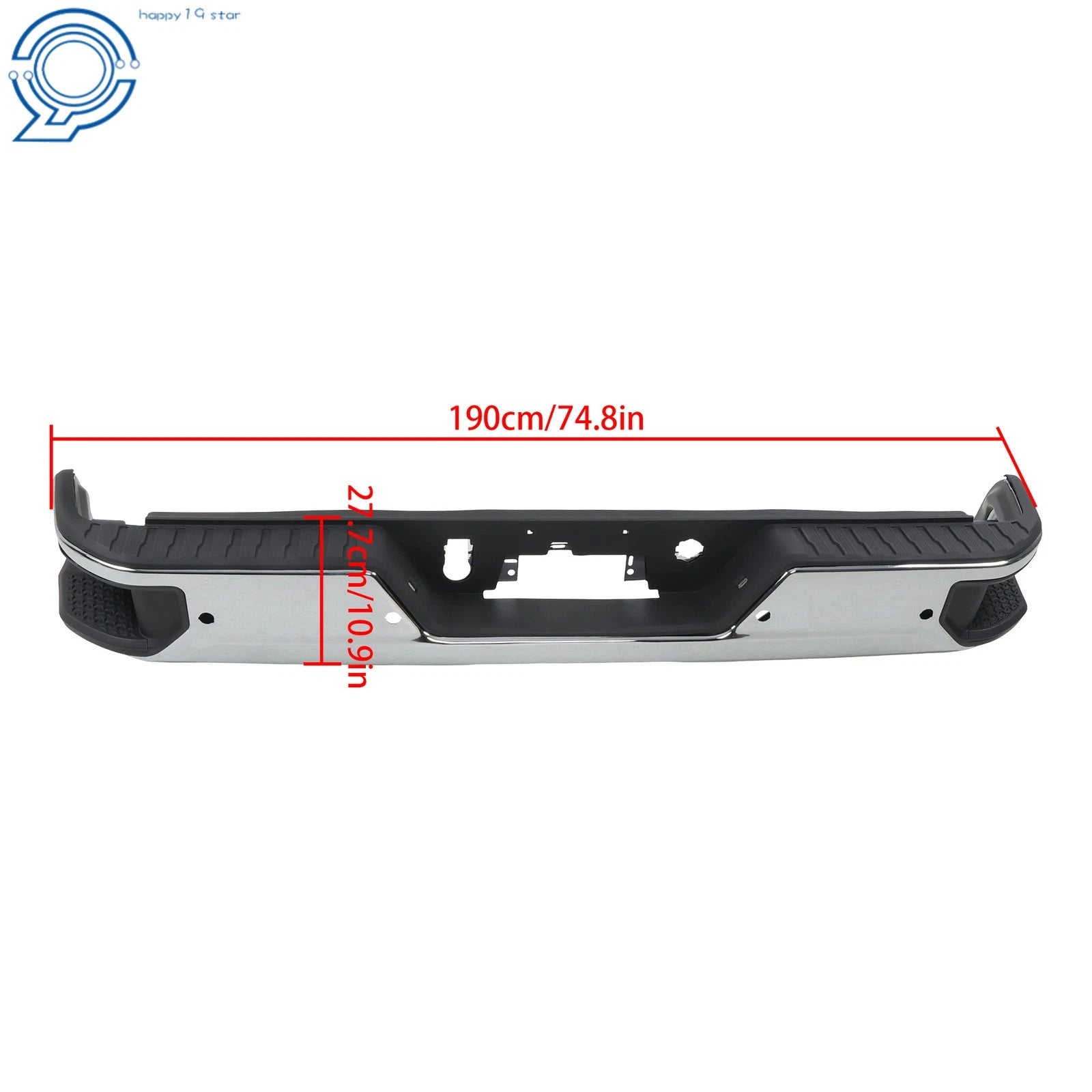 Rear Bumper Assembly for Chevy Silverado Sierra 2500 3500 (2020-2025) Chrome