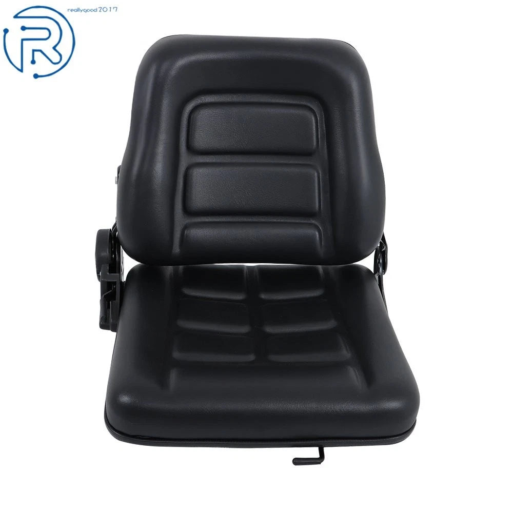 Adjustable Forklift Fold Down Seat for Universal Models (Black)