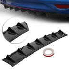 Universal Rear Bumper Shark Fin Wing Lip Diffuser 33"L for Car Black