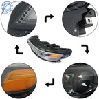 LED Driver Left Headlight for Jeep Cherokee (2019-2022) Black Housing