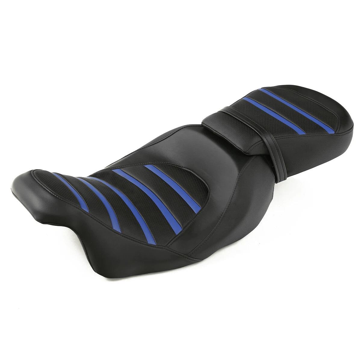 Rider Driver Passenger Seat for Harley Electra Street Glide (2009–2023) Black Blue