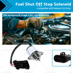 Fuel Shut Off Stop Solenoid for Bobcat 463, 553, 6691313 (6670602, 7010117)