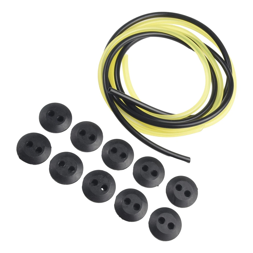 Set of 12 Fuel Tank Grommets with Fuel Line Pipe for Brush Cutter