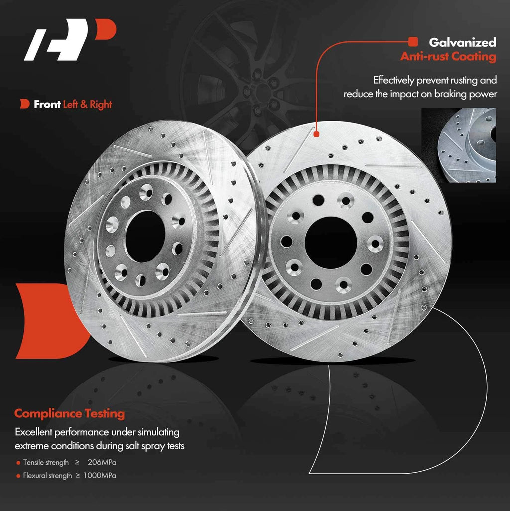 Front Drilled Brake Rotors & Pads for Ford Taurus Freestyle (2005–2009)
