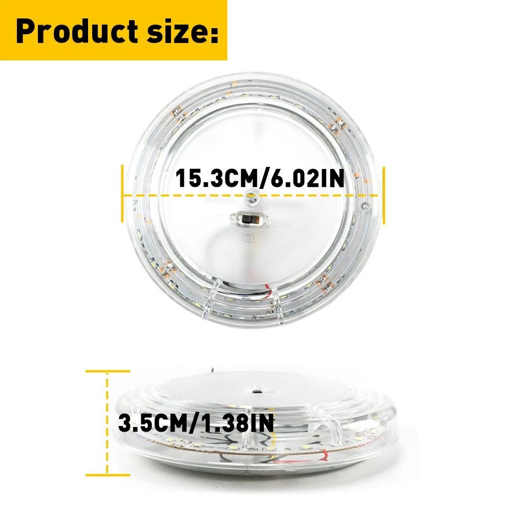 LED Ceiling Light Fixture for RV Camper Trailer (DC12V)