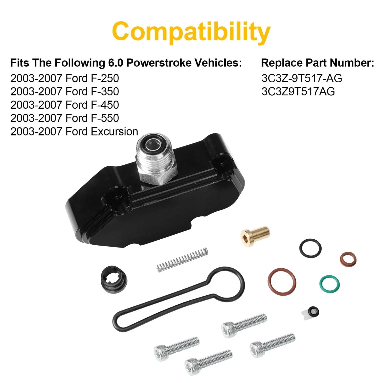 6.0L Powerstroke Spring Kit Upgrade for Ford F250 F350 F450 F550 Excursion (2003–2007)