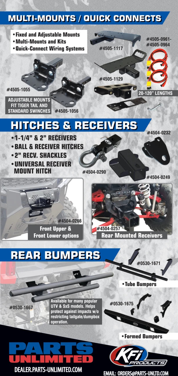 Multi-Mount Winch for Polaris Ranger UTV (2015–2023)
