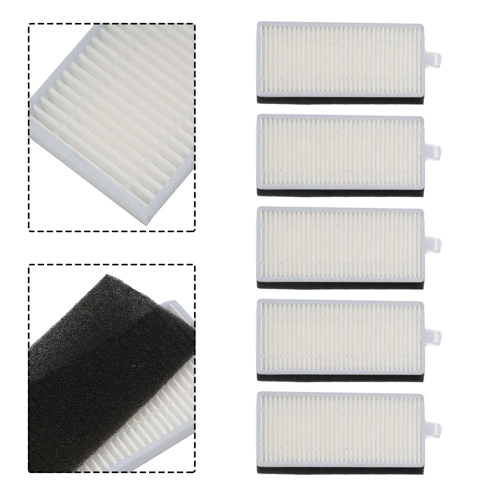 Dust Filter Pack of 5 for Cecotec Conga 7490 (2019–2023)