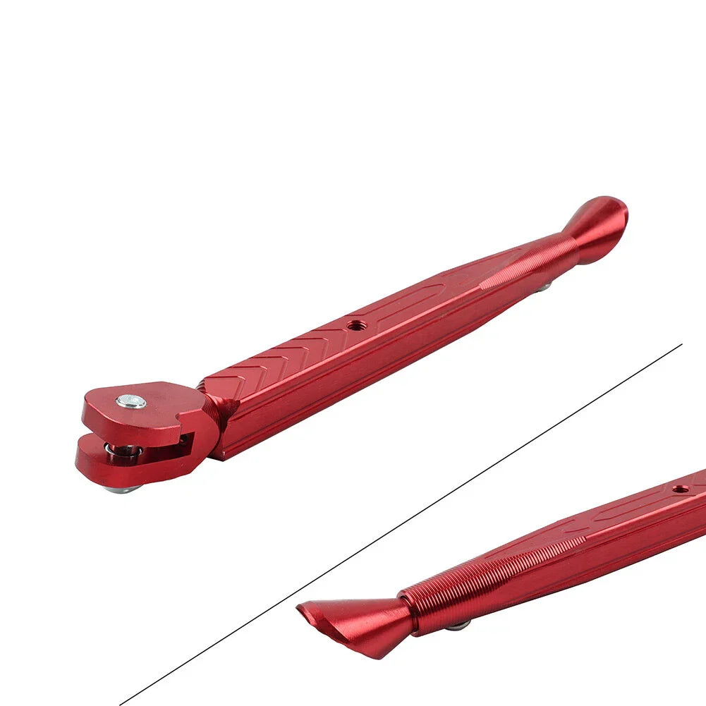 CNC Red Motorcycle Adjustable Kickstand Foot Side Stand Support for Universal