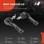 2X Front Outer Side Tie Rod Ends for Kia Niro (2017–2021) Hyundai Ioniq