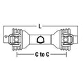 53" Complete PTO Driveline 1-3/8" 6 Spline QD x 1-1/4" Round