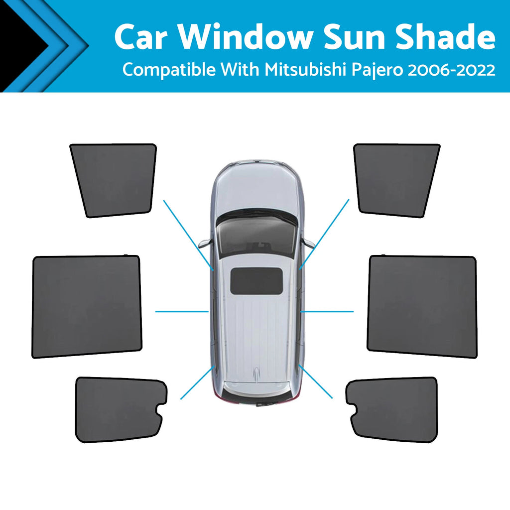 UV Blocking Magnetic Window Shades for Mitsubishi Pajero (2006–2022)