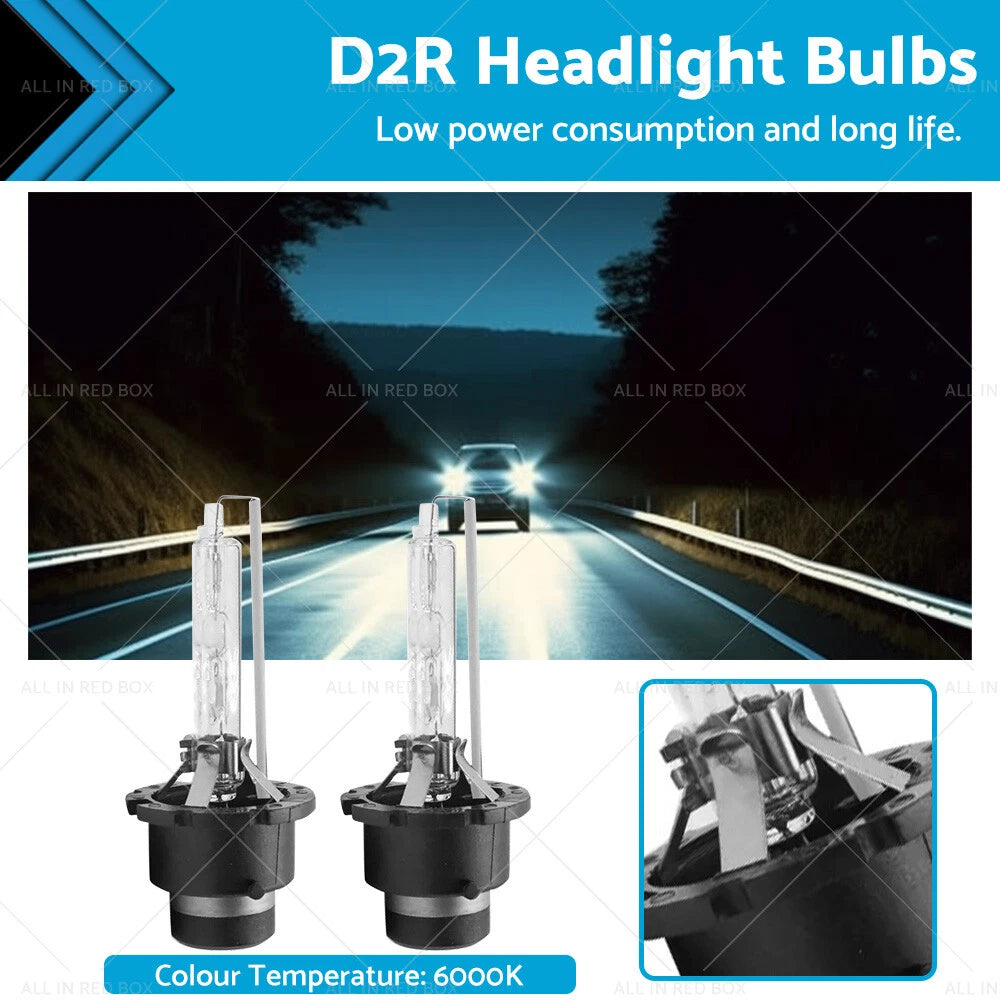 D2R 6000K HID Xenon Headlight Bulbs 35W for Toyota Honda Mazda Nissan