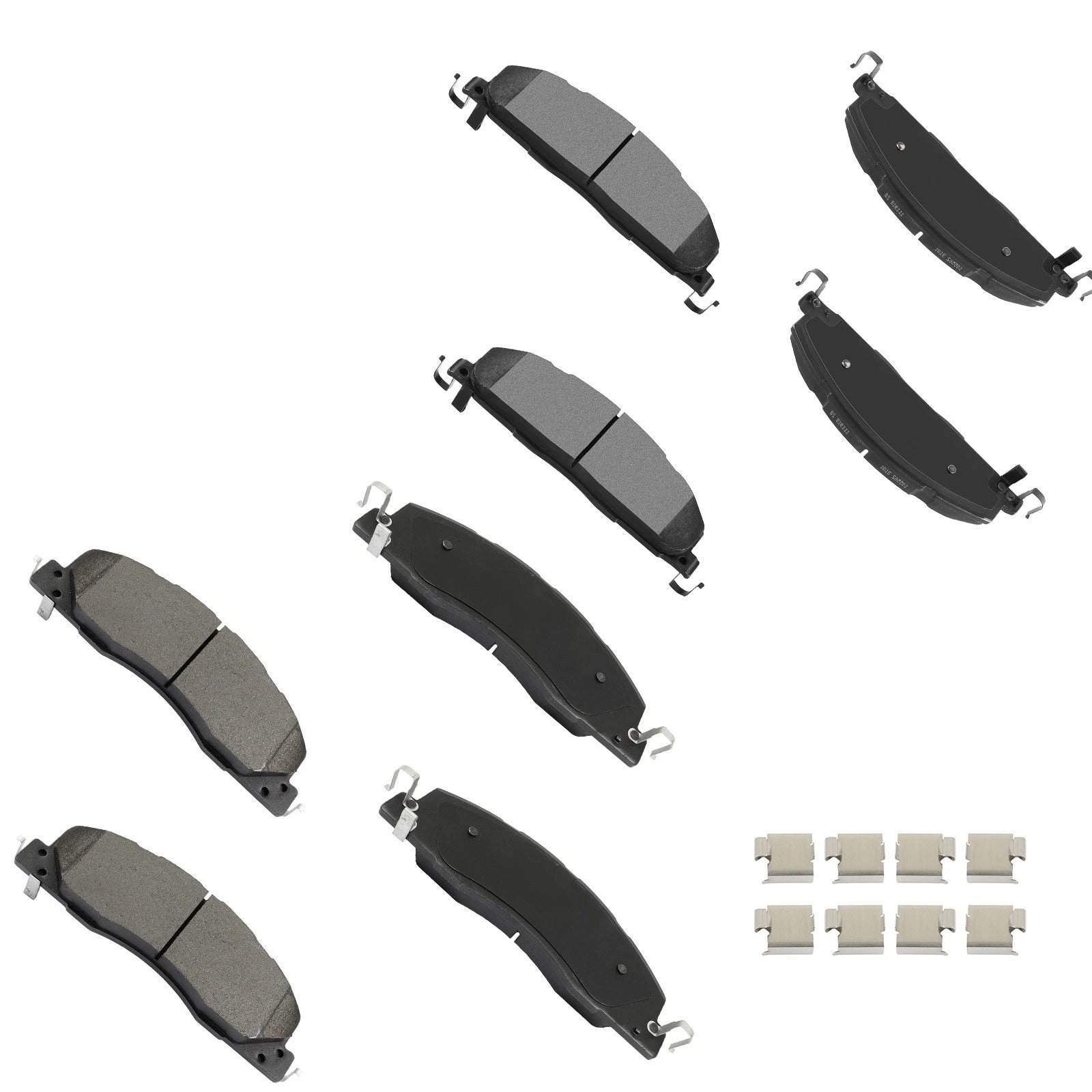 8X Front & Rear Brake Pads for Dodge Ram 2500 2011–2018 Ram 3500