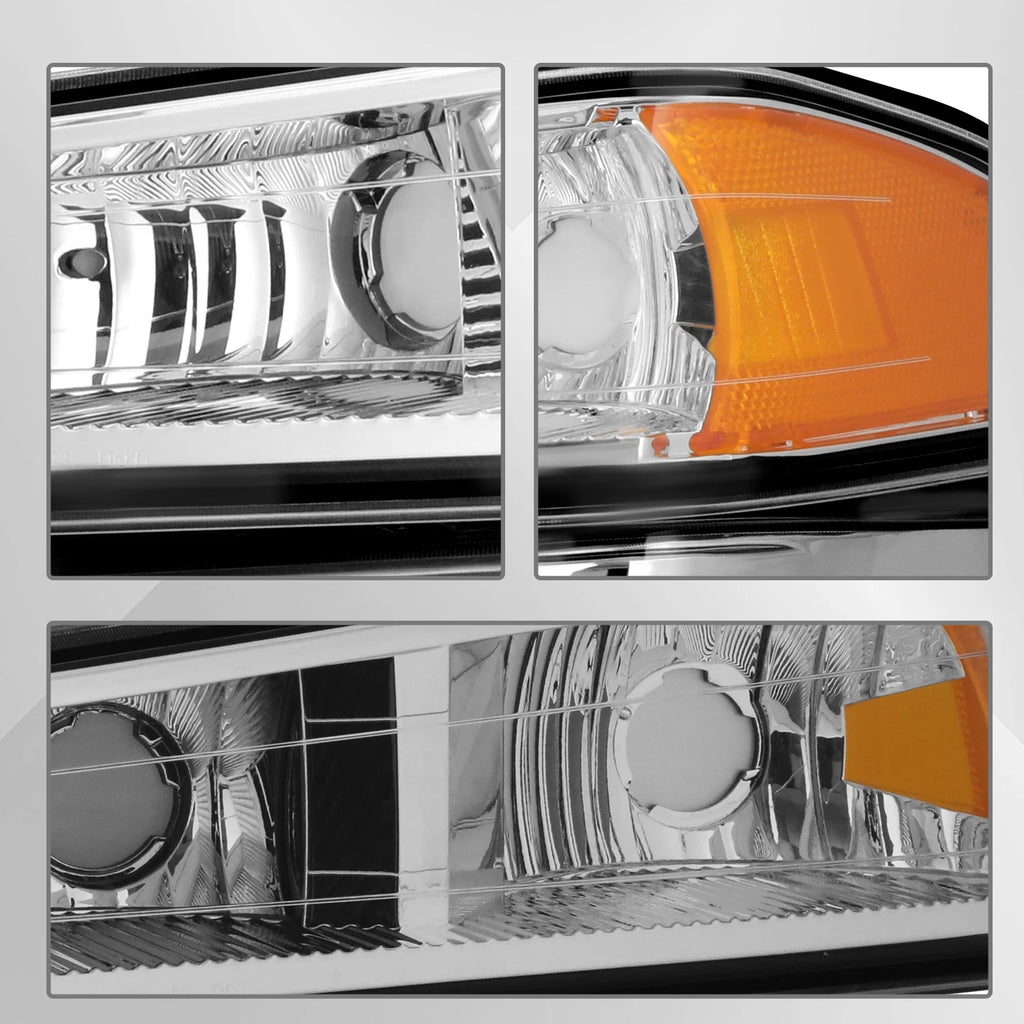 Amber Bumper Lights Headlights Assembly for GMC Canyon/Chevy Colorado (2004–2012)