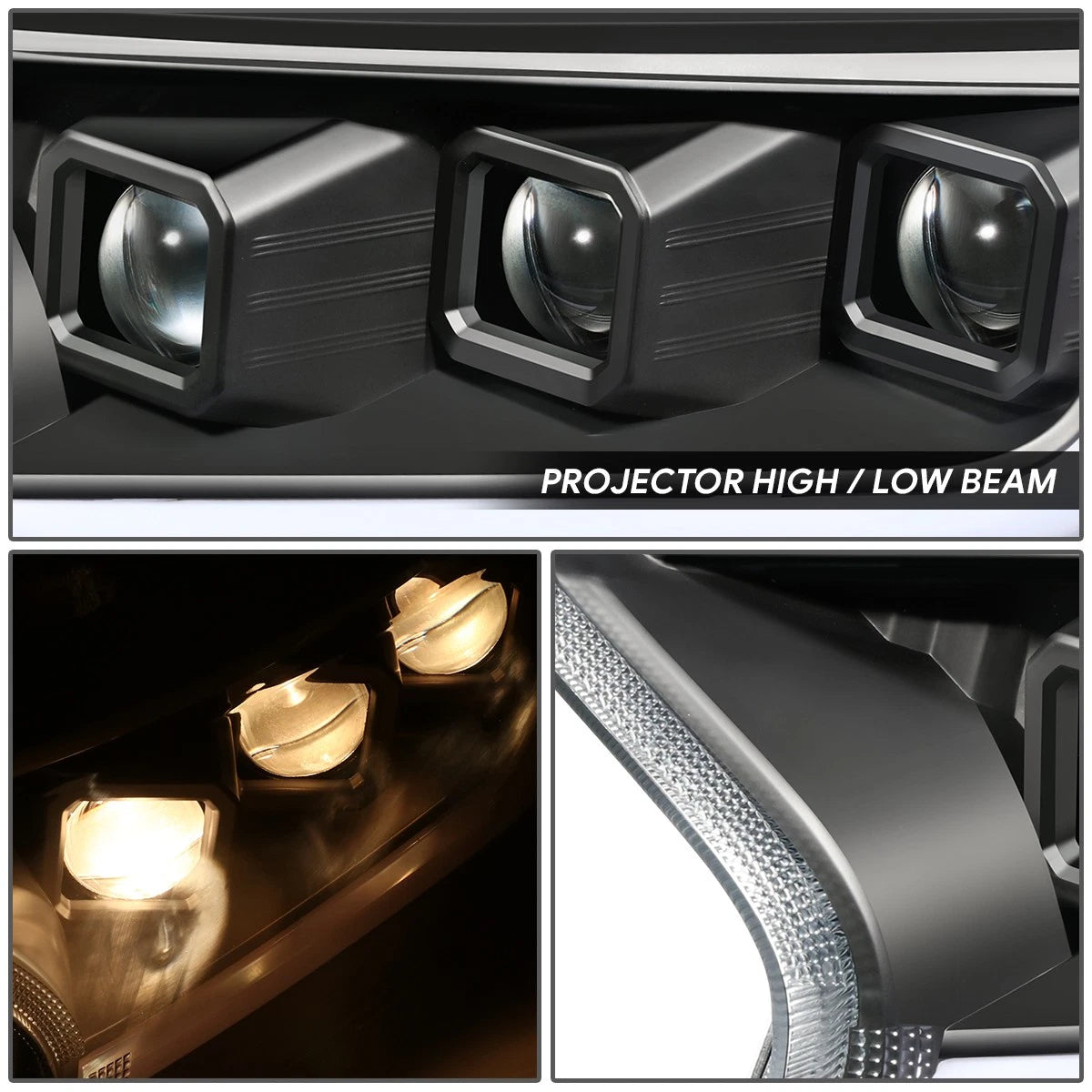 Switchback LED DRL Signal Projector Headlights for Ranger Lariat (2019–2023)